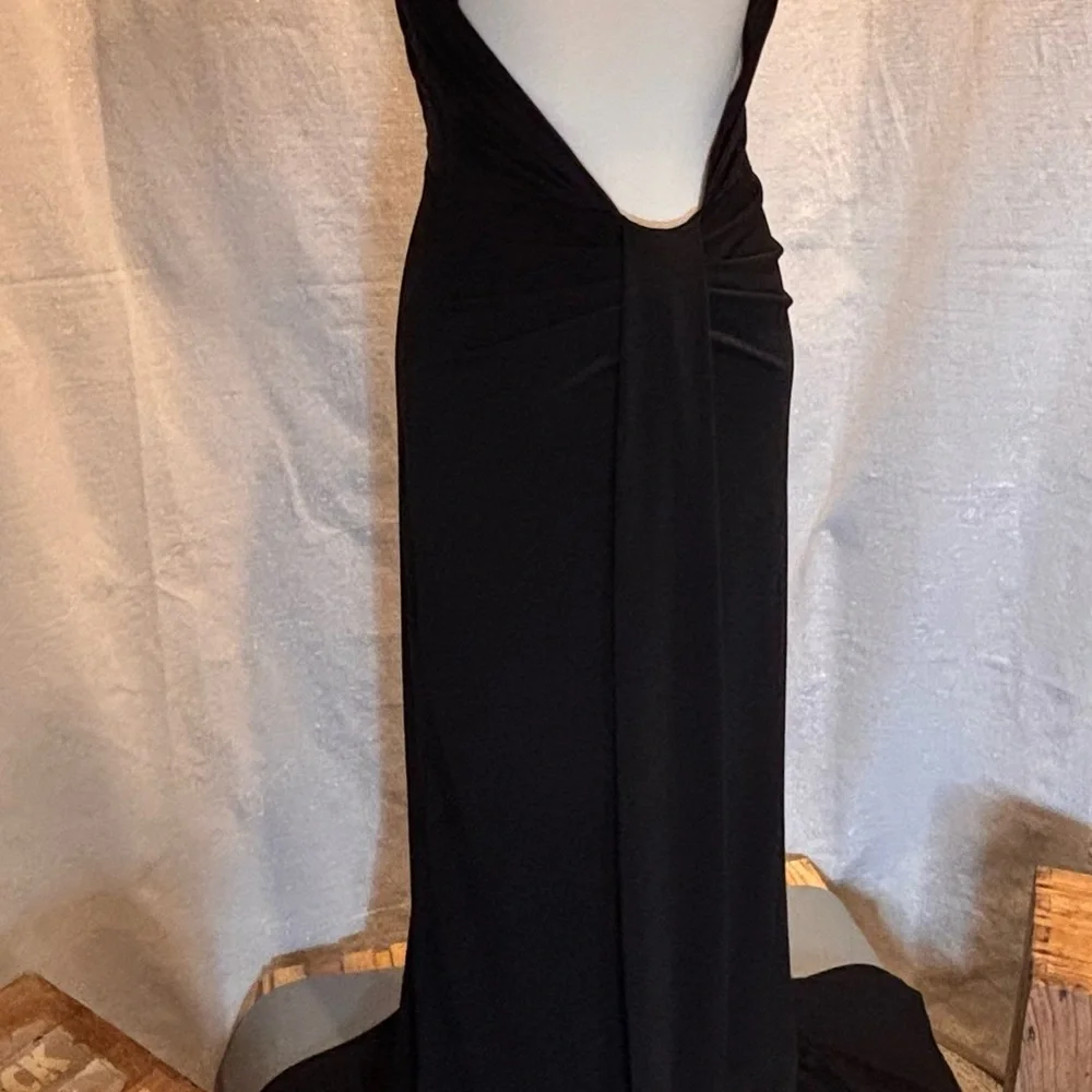 Rachel Zoe Amara Evening Gown Elegant Black Sleeveless Gown 8 NWT Black Tie New! - Picture 6 of 11